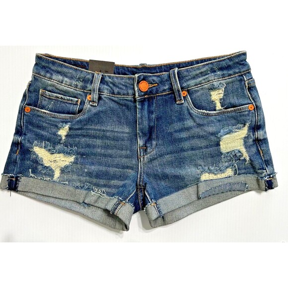 Blank NYC Womens‎ Denim Jean Shorts SIZE 25 BUNDLE Distressed Raw Hem 2 PAIR! - Picture 3 of 16